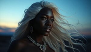 Discover Stunning Black Skin White Hair Character Art Inspiration