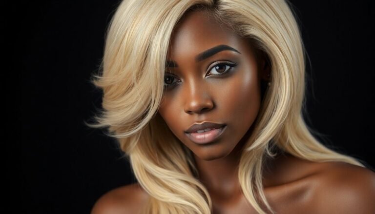 How a Blonde Wig with Brown Roots Enhances Dark Skin Beauty